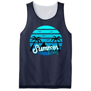 Summer Vibes Tropical Beach Vacation Mesh Reversible Basketball Jersey Tank