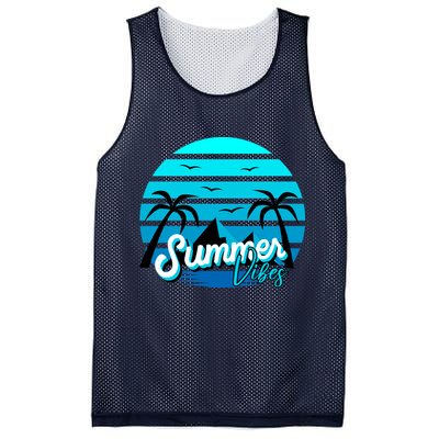 Summer Vibes Tropical Beach Vacation Mesh Reversible Basketball Jersey Tank