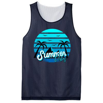 Summer Vibes Tropical Beach Vacation Mesh Reversible Basketball Jersey Tank