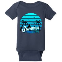 Summer Vibes Tropical Beach Vacation Baby Bodysuit