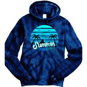 Summer Vibes Tropical Beach Vacation Tie Dye Hoodie