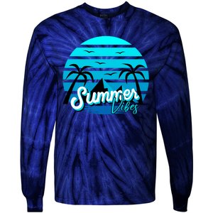 Summer Vibes Tropical Beach Vacation Tie-Dye Long Sleeve Shirt