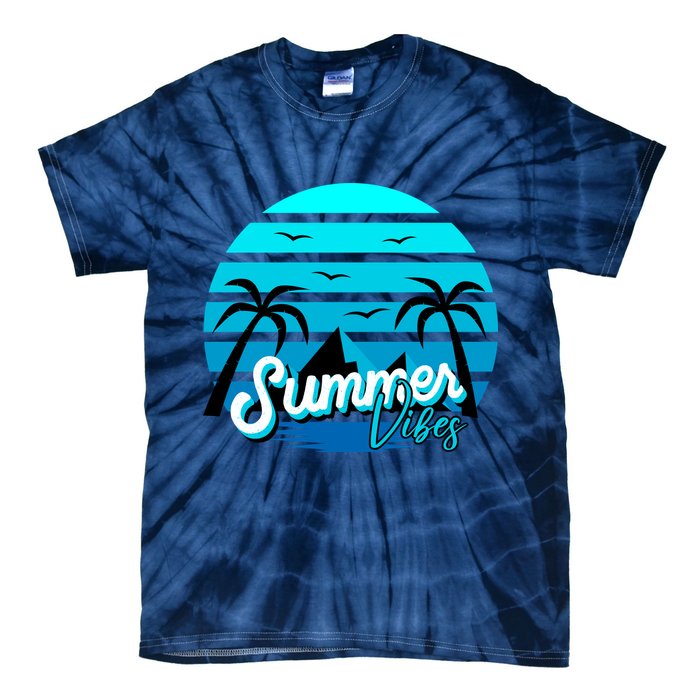 Summer Vibes Tropical Beach Vacation Tie-Dye T-Shirt