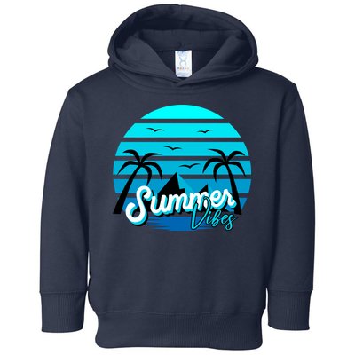 Summer Vibes Tropical Beach Vacation Toddler Hoodie