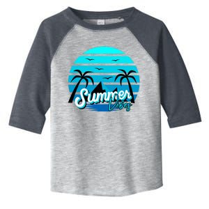 Summer Vibes Tropical Beach Vacation Toddler Fine Jersey T-Shirt