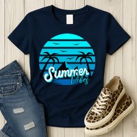Summer Vibes Tropical Beach Vacation Womens T-Shirt