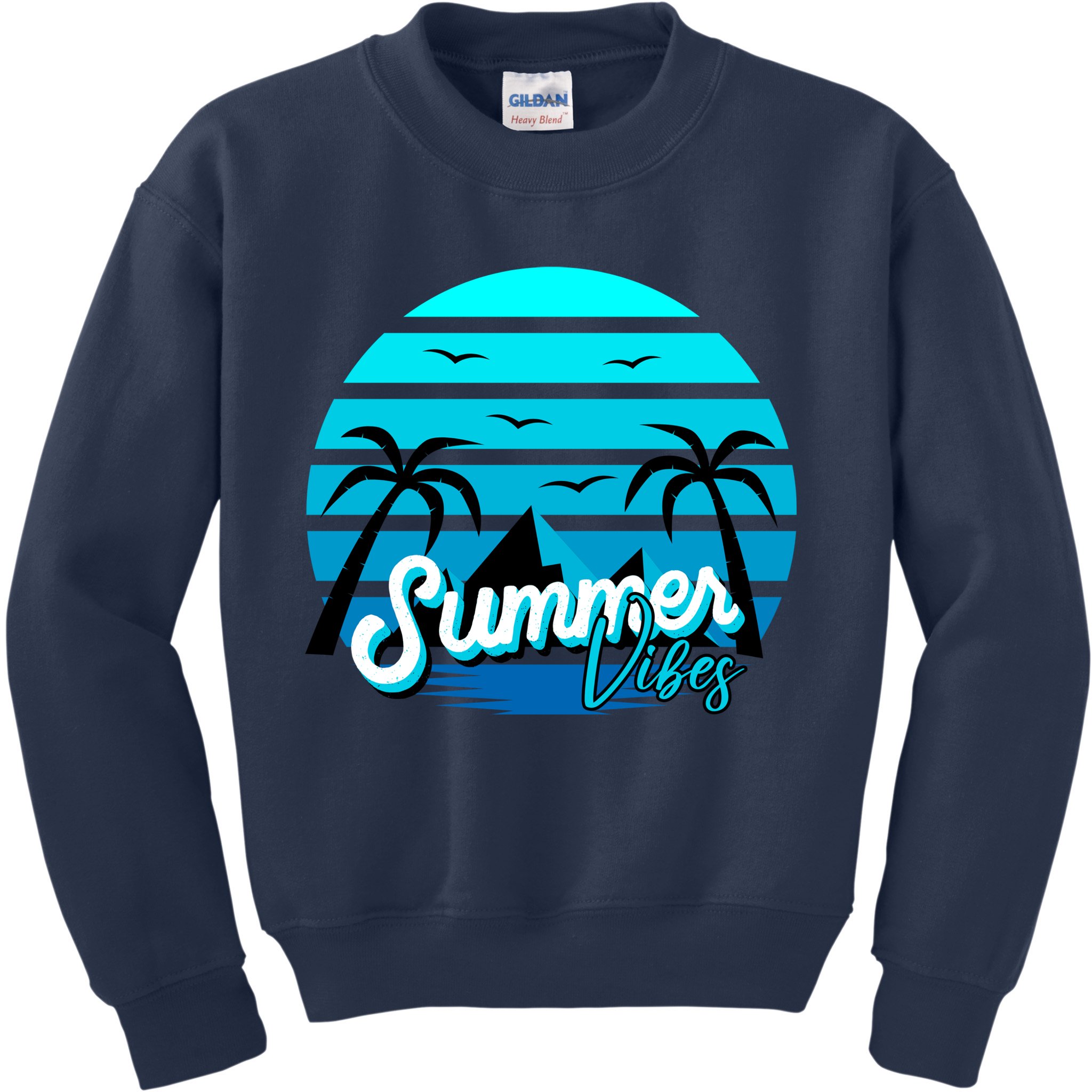 Summer Vibes Tropical Beach Vacation Kids Sweatshirt