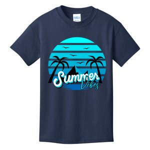 Summer Vibes Tropical Beach Vacation Kids T-Shirt