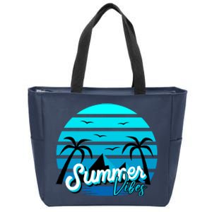 Summer Vibes Tropical Beach Vacation Zip Tote Bag