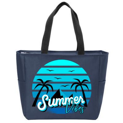 Summer Vibes Tropical Beach Vacation Zip Tote Bag