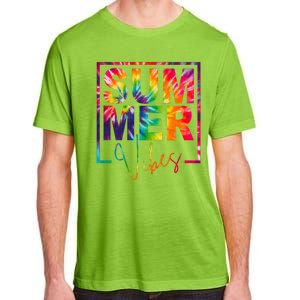 Summer Vibes Tie Dye Colorful Fun Adult ChromaSoft Performance T-Shirt