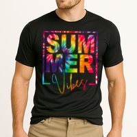 Summer Vibes Tie Dye Colorful Fun Cooling Performance Crew T-Shirt