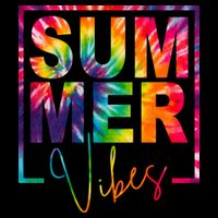 Summer Vibes Tie Dye Colorful Fun Cooling Performance Crew T-Shirt