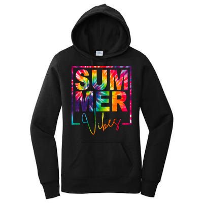 Summer Vibes Tie Dye Colorful Fun Women's Pullover Hoodie