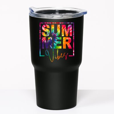Summer Vibes Tie Dye Colorful Fun Tumbler