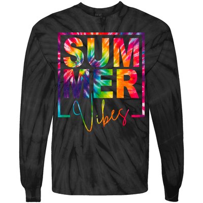 Summer Vibes Tie Dye Colorful Fun Tie-Dye Long Sleeve Shirt