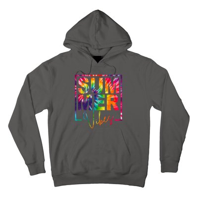 Summer Vibes Tie Dye Colorful Fun Hoodie