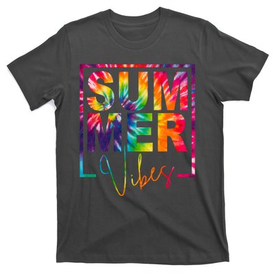 Summer Vibes Tie Dye Colorful Fun T-Shirt