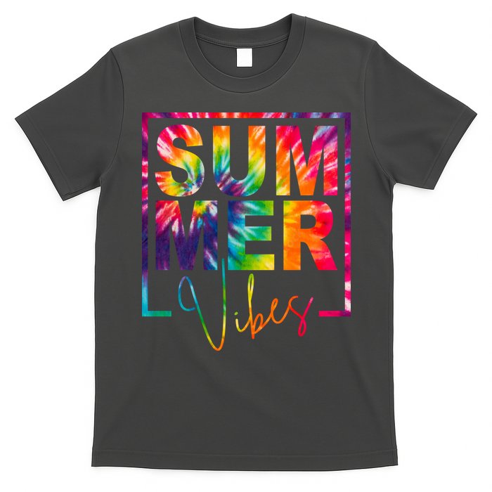 Summer Vibes Tie Dye Colorful Fun T-Shirt
