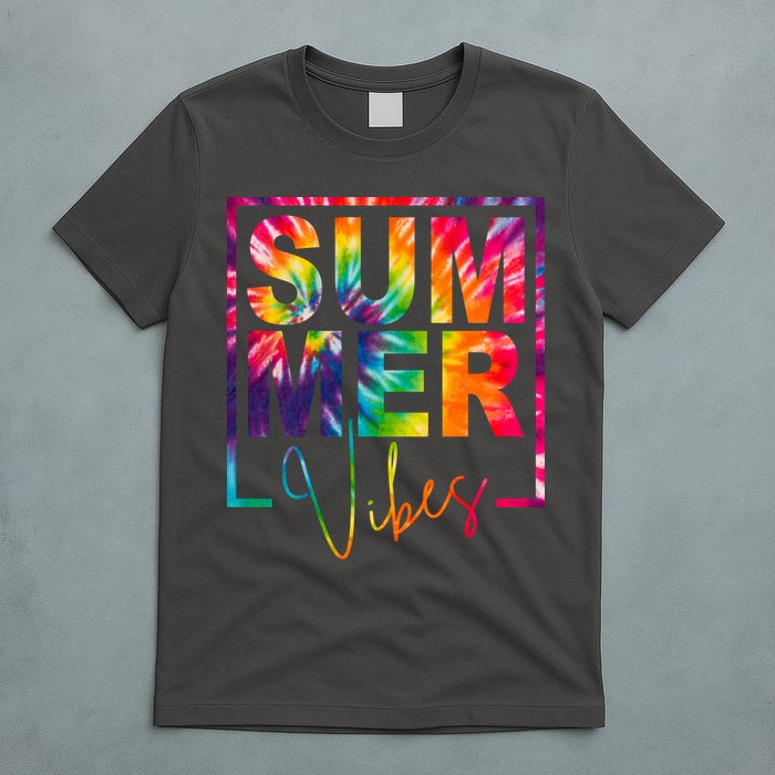 Summer Vibes Tie Dye Colorful Fun T-Shirt