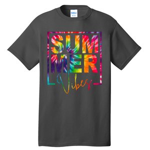 Summer Vibes Tie Dye Colorful Fun Tall T-Shirt