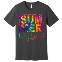 Summer Vibes Tie Dye Colorful Fun Premium T-Shirt