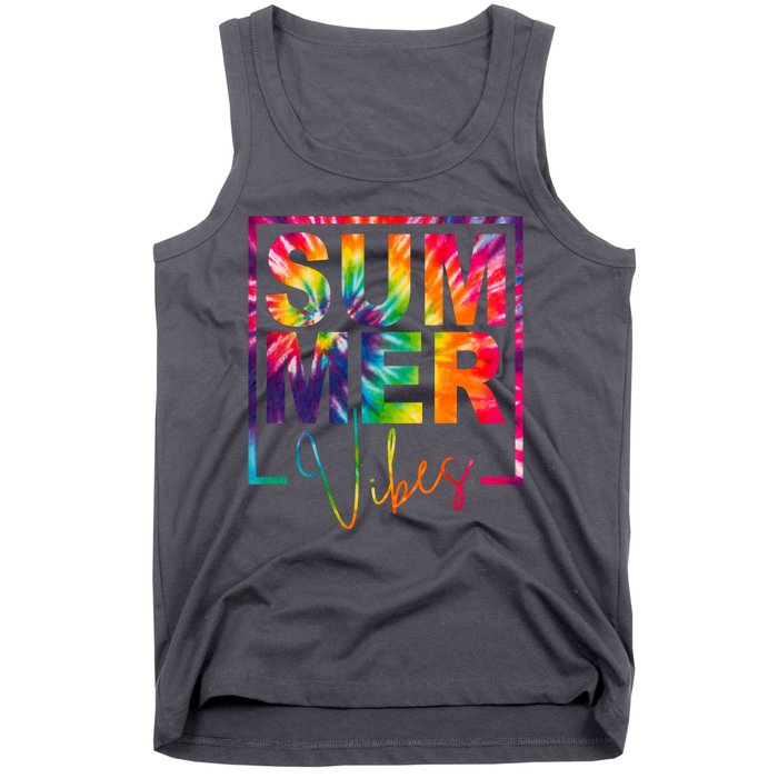 Summer Vibes Tie Dye Colorful Fun Tank Top