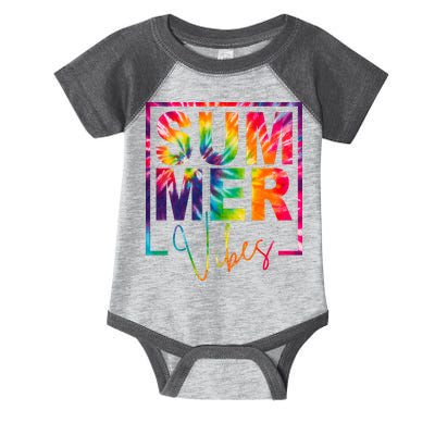 Summer Vibes Tie Dye Colorful Fun Infant Baby Jersey Bodysuit