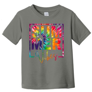 Summer Vibes Tie Dye Colorful Fun Toddler T-Shirt