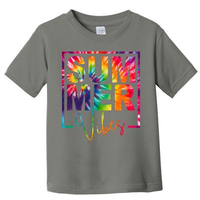 Summer Vibes Tie Dye Colorful Fun Toddler T-Shirt