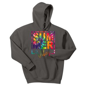 Summer Vibes Tie Dye Colorful Fun Kids Hoodie