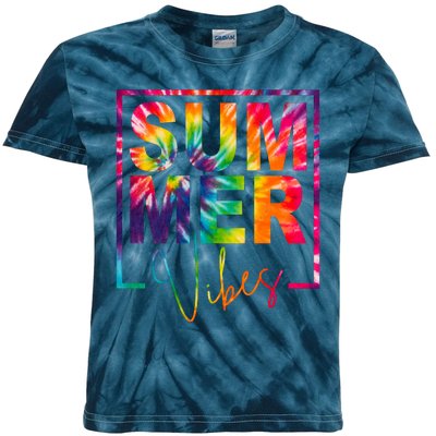 Summer Vibes Tie Dye Colorful Fun Kids Tie-Dye T-Shirt