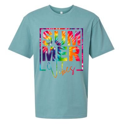 Summer Vibes Tie Dye Colorful Fun Sueded Cloud Jersey T-Shirt