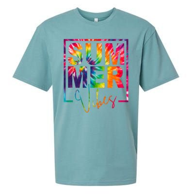 Summer Vibes Tie Dye Colorful Fun Sueded Cloud Jersey T-Shirt