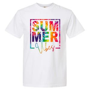 Summer Vibes Tie Dye Colorful Fun Garment-Dyed Heavyweight T-Shirt