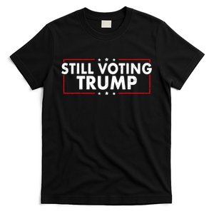 Still Voting Trump 2024 Patriotic American Flag T-Shirt