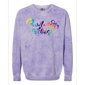 Summer Vibes Tie Dye Colorful Colorblast Crewneck Sweatshirt