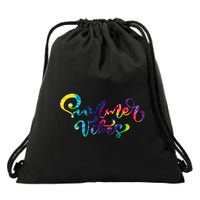 Summer Vibes Tie Dye Colorful Drawstring Bag