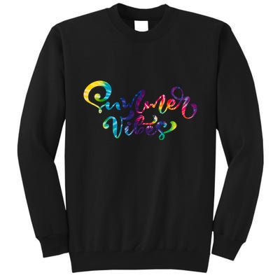 Summer Vibes Tie Dye Colorful Tall Sweatshirt