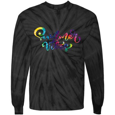 Summer Vibes Tie Dye Colorful Tie-Dye Long Sleeve Shirt