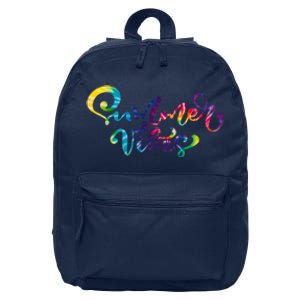 Summer Vibes Tie Dye Colorful 16 in Basic Backpack