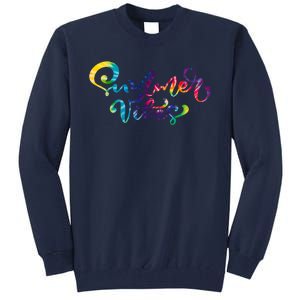 Summer Vibes Tie Dye Colorful Tall Sweatshirt