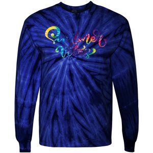 Summer Vibes Tie Dye Colorful Tie-Dye Long Sleeve Shirt