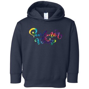 Summer Vibes Tie Dye Colorful Toddler Hoodie