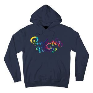 Summer Vibes Tie Dye Colorful Tall Hoodie