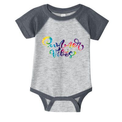 Summer Vibes Tie Dye Colorful Infant Baby Jersey Bodysuit