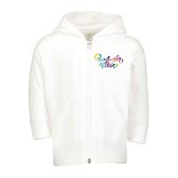 Summer Vibes Tie Dye Colorful Toddler Zip Fleece Hoodie