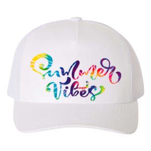 Summer Vibes Tie Dye Colorful Yupoong Adult 5-Panel Trucker Hat