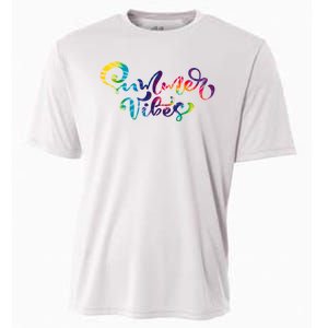 Summer Vibes Tie Dye Colorful Cooling Performance Crew T-Shirt