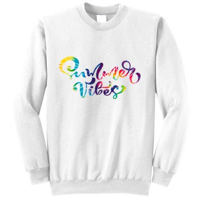 Summer Vibes Tie Dye Colorful Sweatshirt